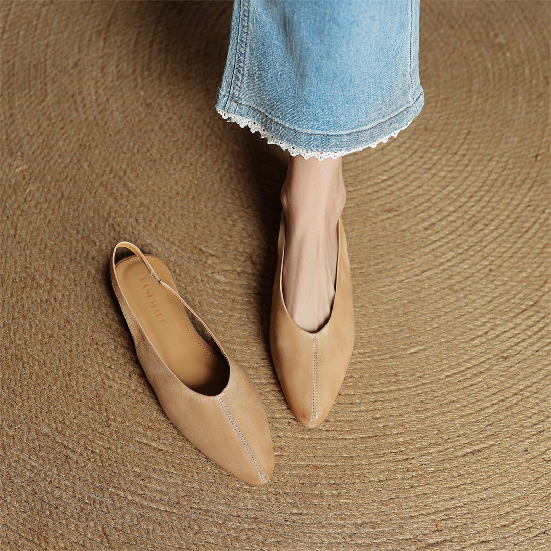Juliet Genuine Leather Flats