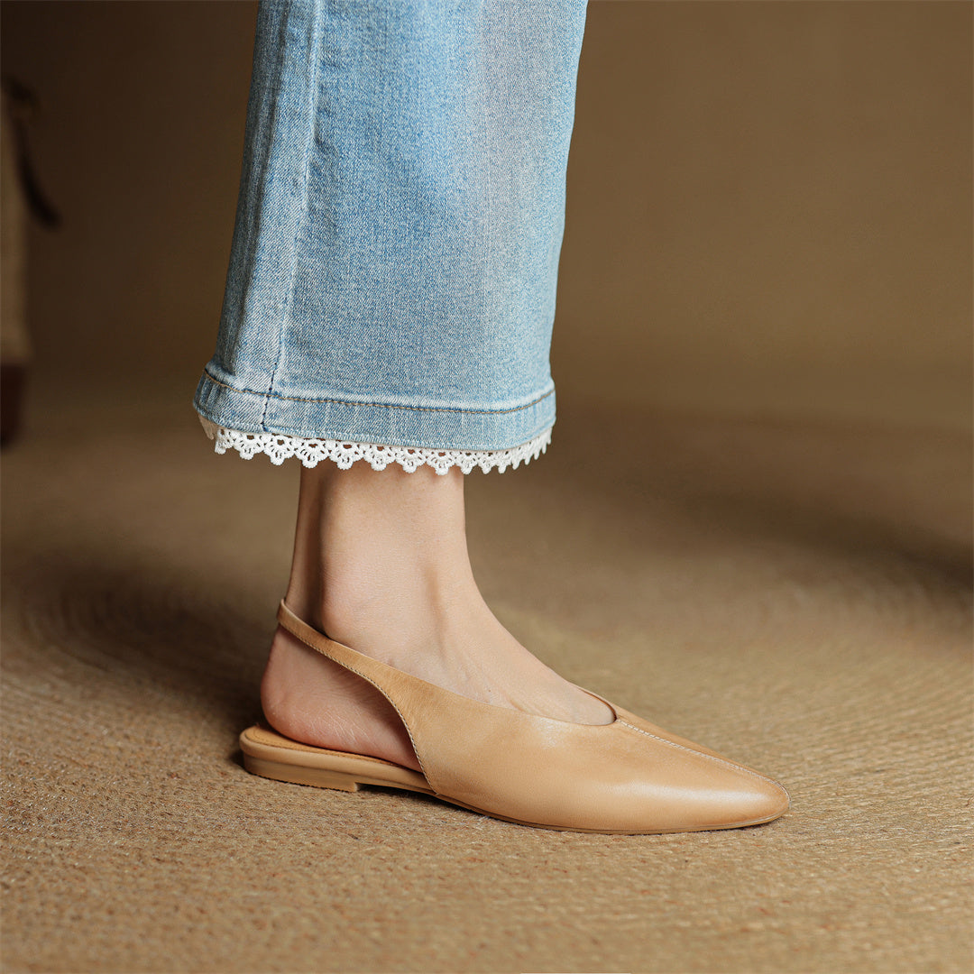 Juliet Genuine Leather Flats