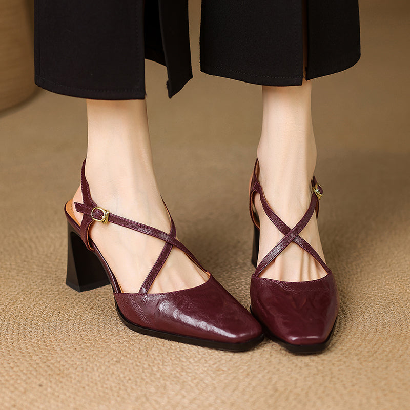 Sofia Genuine Leather Heels