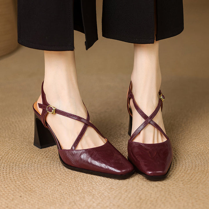 Sofia Genuine Leather Heels