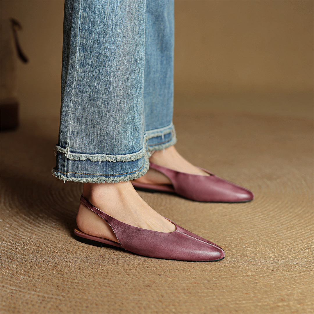 Juliet Genuine Leather Flats