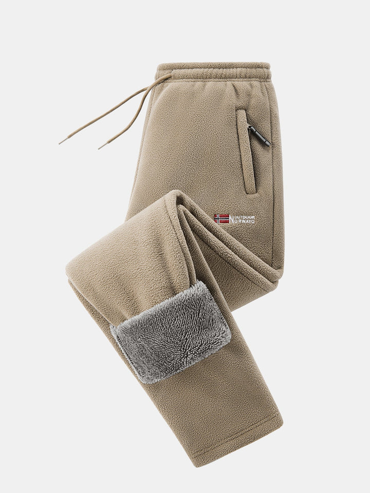 Teddy Lined Straight Leg Polar Fleece Pants