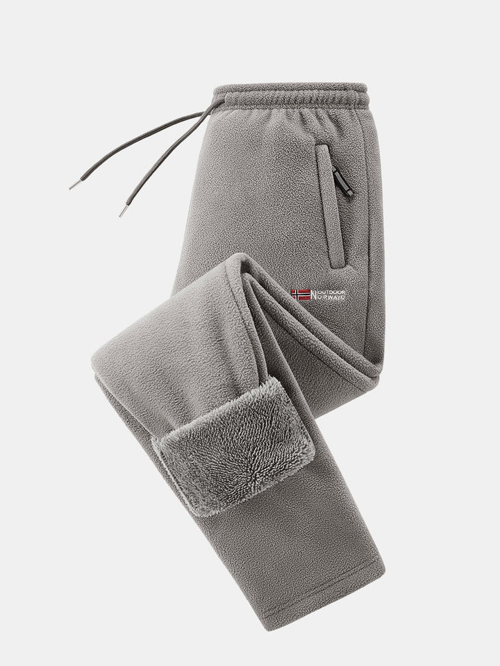 Teddy Lined Straight Leg Polar Fleece Pants