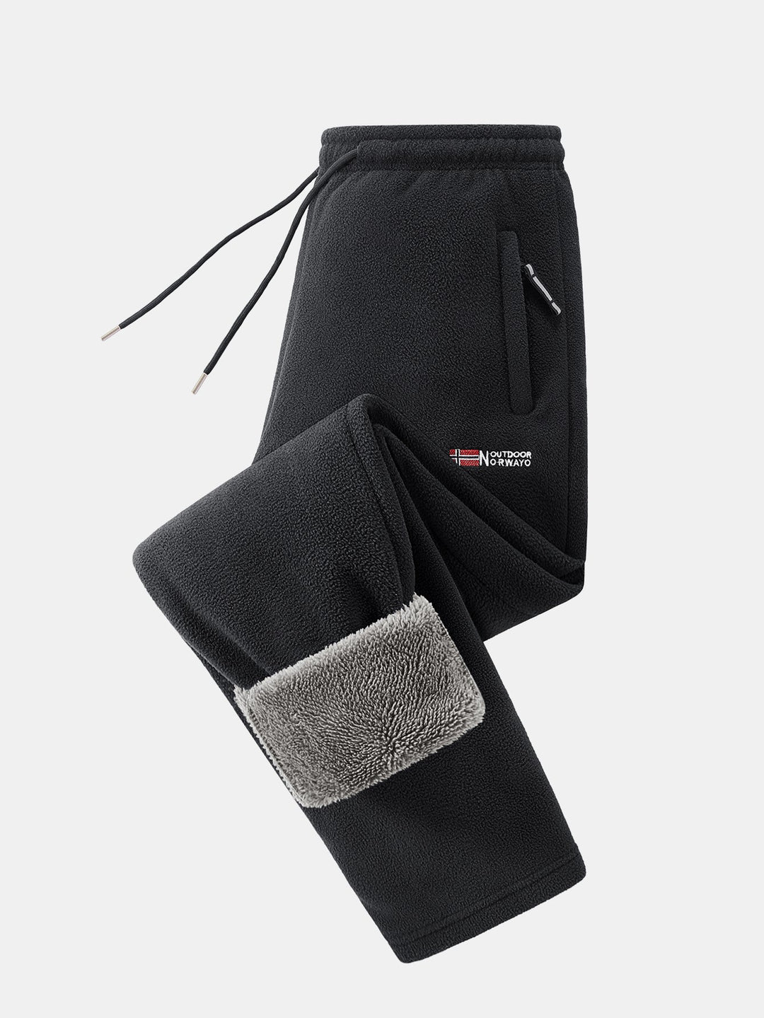 Teddy Lined Straight Leg Polar Fleece Pants