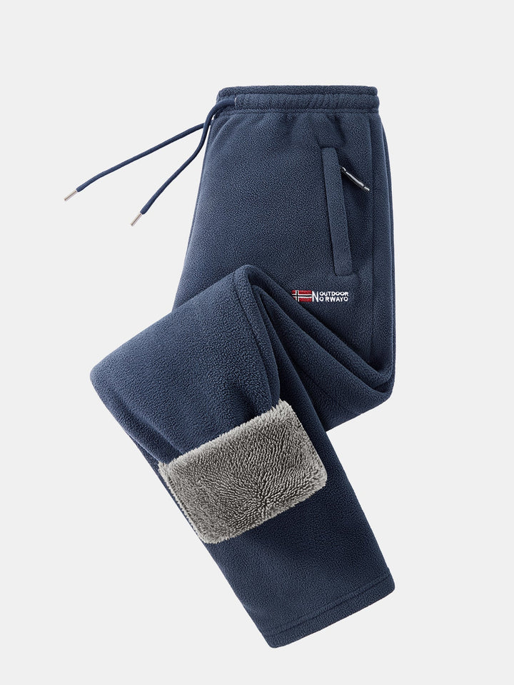 Teddy Lined Straight Leg Polar Fleece Pants