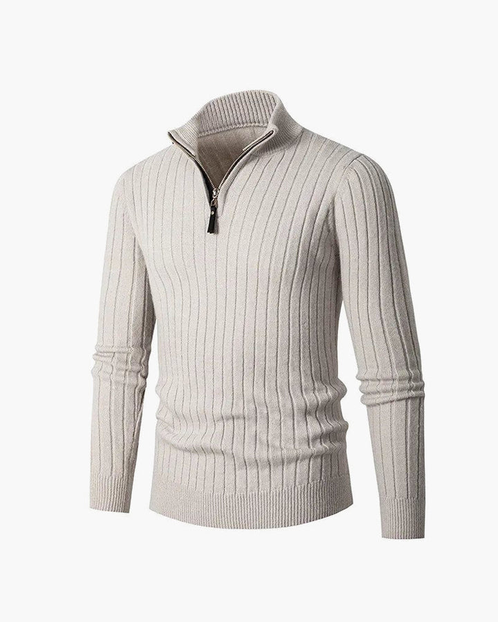 ZERMATT High Collar Half Zip Sweater