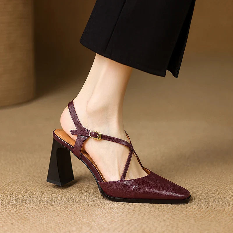 Sofia Genuine Leather Heels