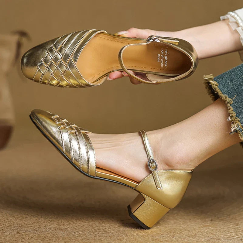 Avora Genuine Leather Heels