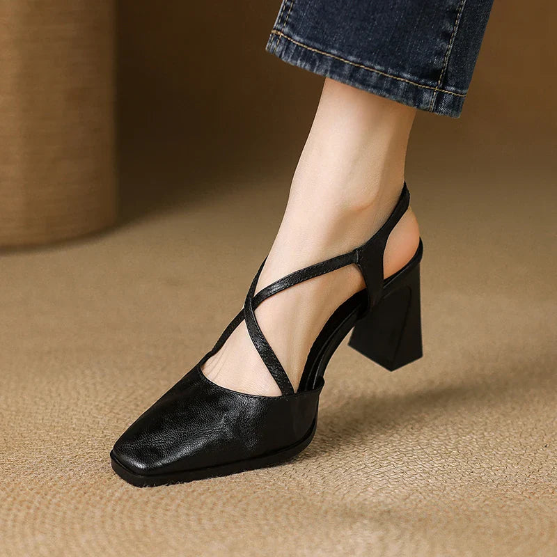 Sofia Genuine Leather Heels