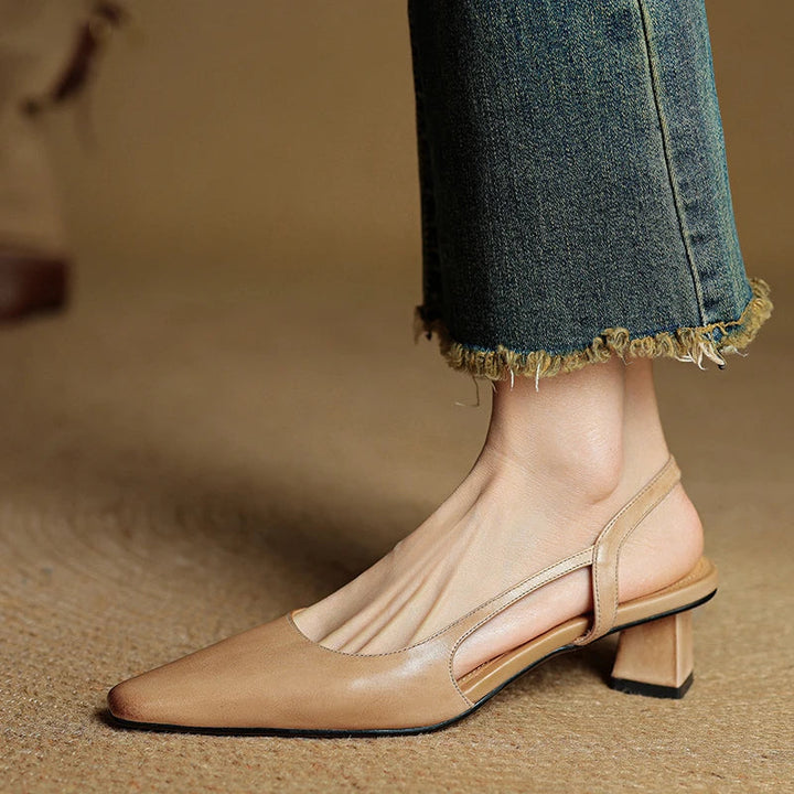 Camille Genuine Leather Heels