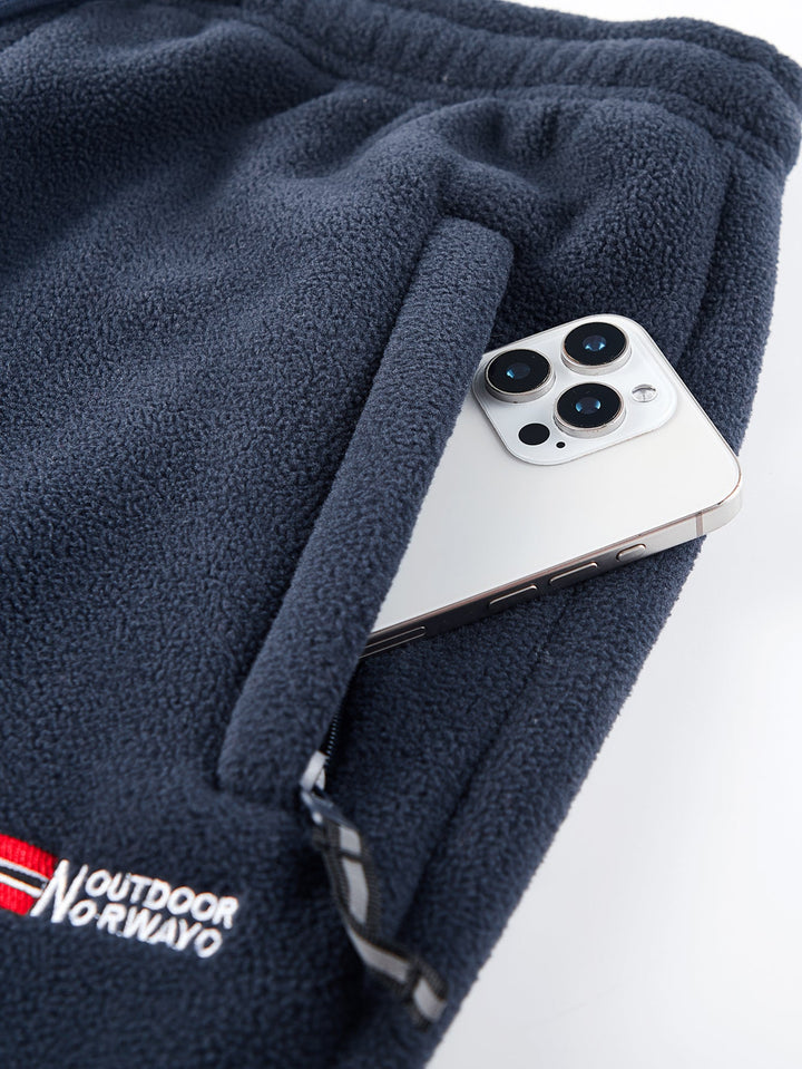 Teddy Lined Straight Leg Polar Fleece Pants